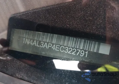 2014 Nissan Altima 2.5 S из США, поврежденный, VIN 1N4AL3AP4EC322791